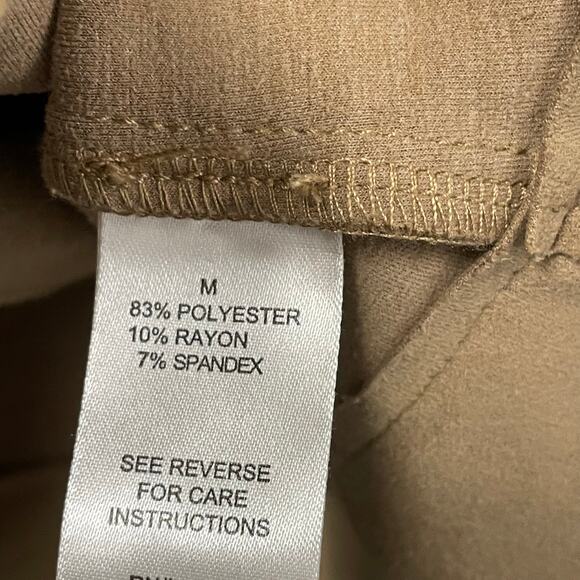 Evereve Faux Suede Tan Zip Up Moto Jacket Womens Size Medium - Picture 6 of 6